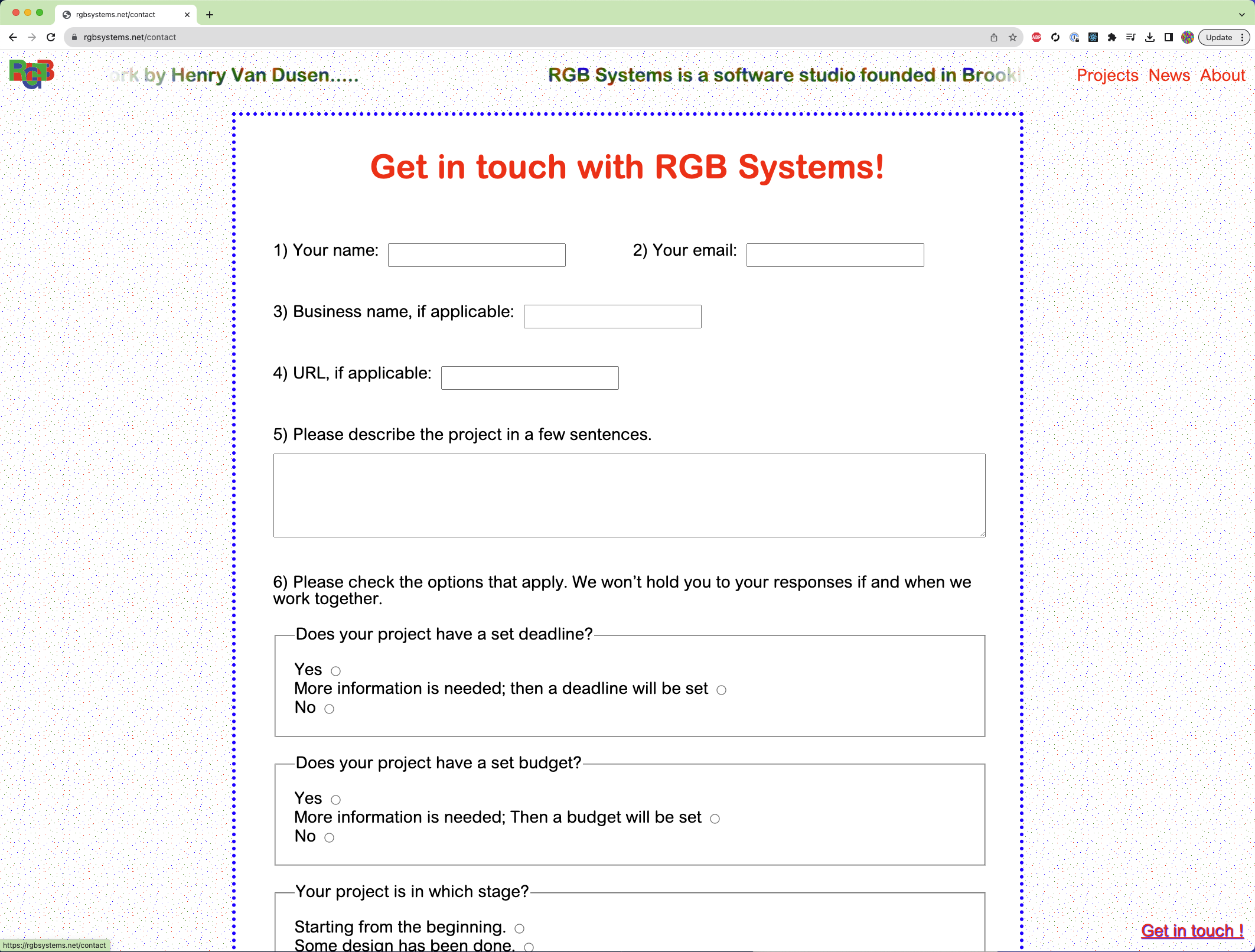 I wanted the contact form to look like a second grader's homework.
